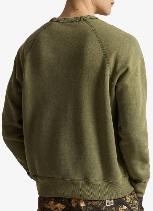 Ralph Lauren Sweater met logoprint - achterkant 5 cruise olive / olijfgroen