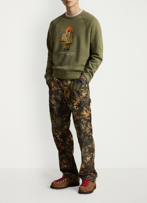 Ralph Lauren Sweater met logoprint - detail 3 cruise olive / olijfgroen