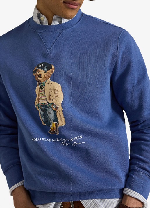 Ralph Lauren Sweater met logoprint - detail 3 bastille blue / blauw