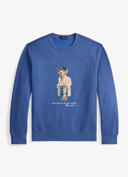 Ralph Lauren Sweater met logoprint - voorkant 4 bastille blue / blauw