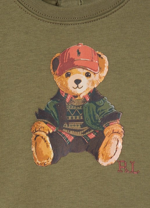 Ralph Lauren Sweater met logoprint - detail 3 olijfgroen