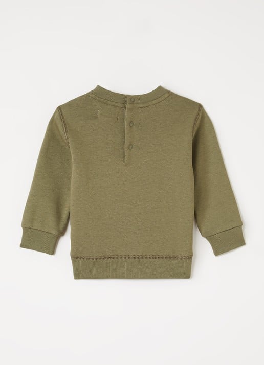 Ralph Lauren Sweater met logoprint - voorkant 2 olijfgroen