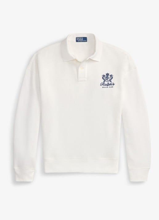 Ralph Lauren Sweater met polokraag en logo - voorkant 3 white / wit