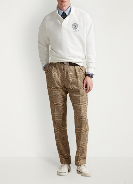 Ralph Lauren Sweater met polokraag en logo - voorkant 2 white / wit