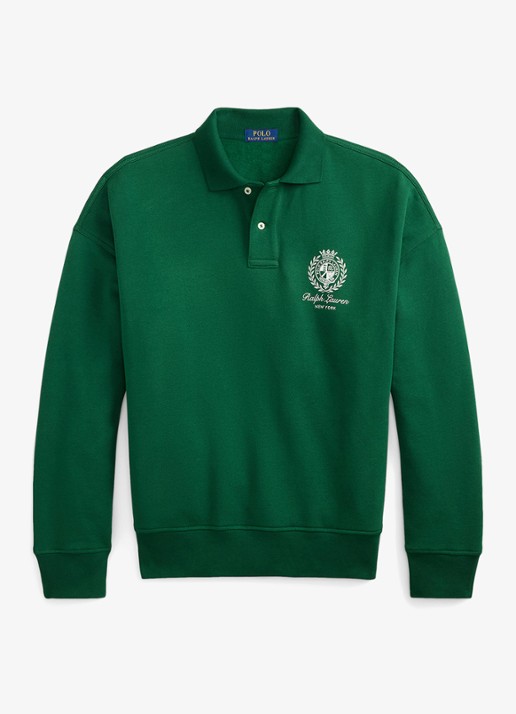 Ralph Lauren Sweater met polokraag en logo - voorkant 2 new forest-2z8d