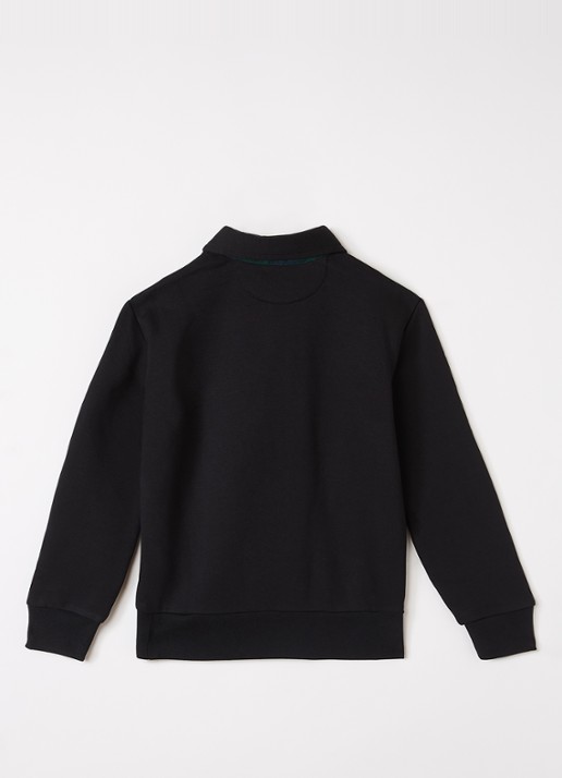 Ralph Lauren Sweater met polokraag en logoborduring - voorkant 3 zwart