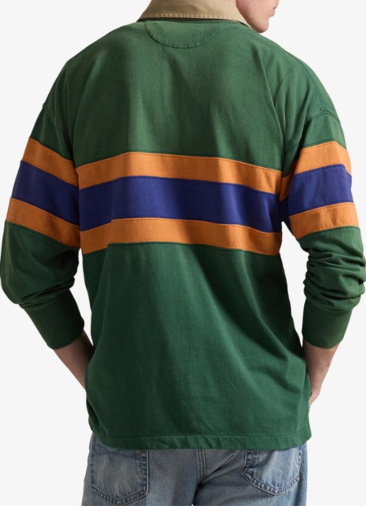Ralph Lauren Sweater met polokraag - achterkant grass green / groen