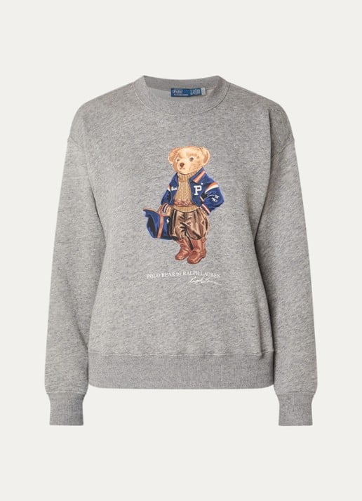 Ralph Lauren Sweater met print - voorkant grijsmele