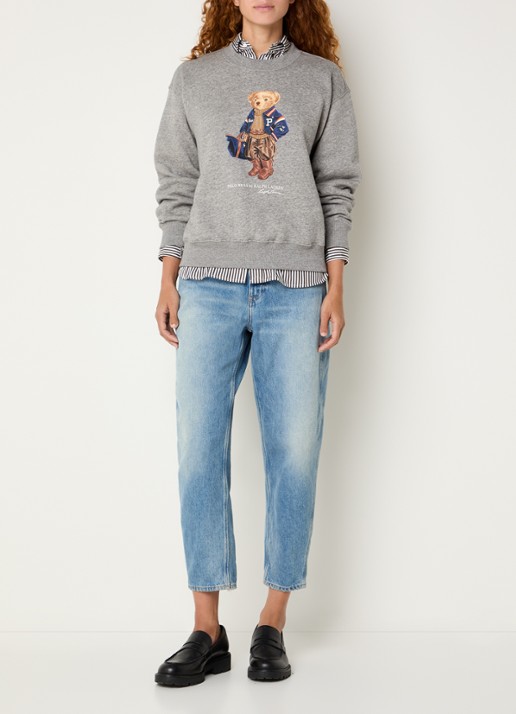 Ralph Lauren Sweater met print - voorkant 2 grijsmele