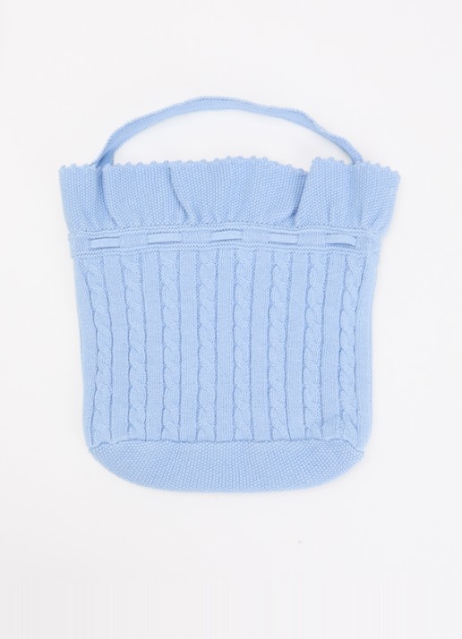 Ralph Lauren Sweater mini tas met logo - achterkant 2 blauw