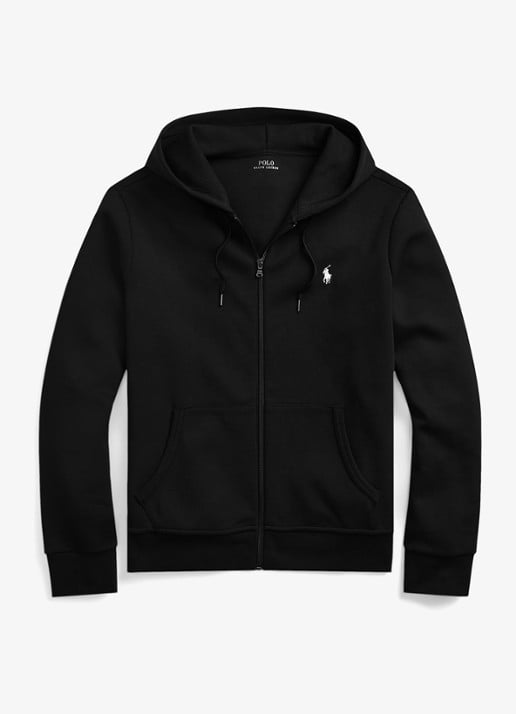 Ralph Lauren Sweatvest met capuchon en logoborduring - voorkant 4 polo black