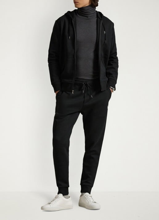 Ralph Lauren Sweatvest met capuchon en logoborduring - voorkant 5 polo black