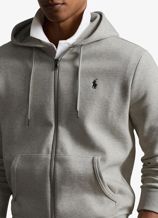 Ralph Lauren Sweatvest met capuchon en logoborduring - detail 4 lt sport heather