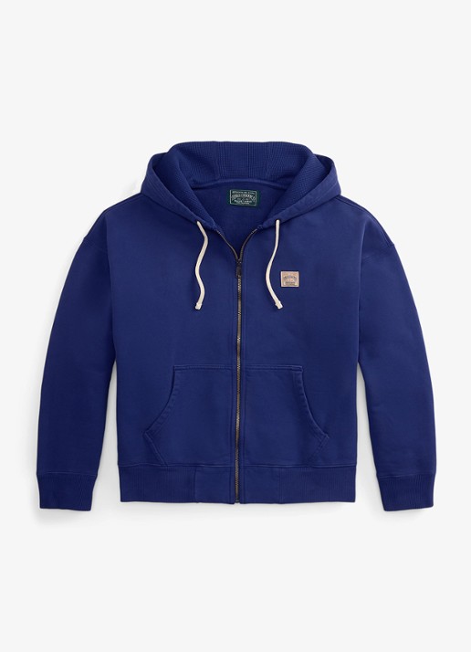 Ralph Lauren Sweatvest met capuchon en steekzakken - voorkant dark cobalt-2x28