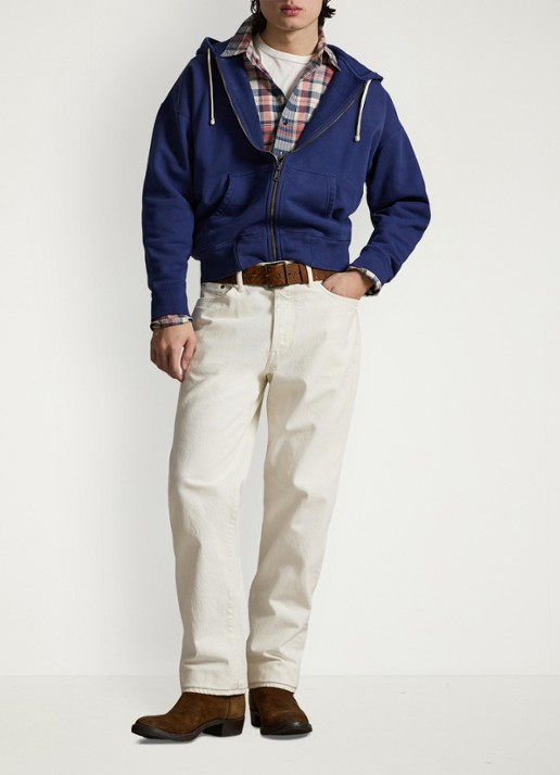 Ralph Lauren Sweatvest met capuchon en steekzakken - voorkant 2 dark cobalt-2x28