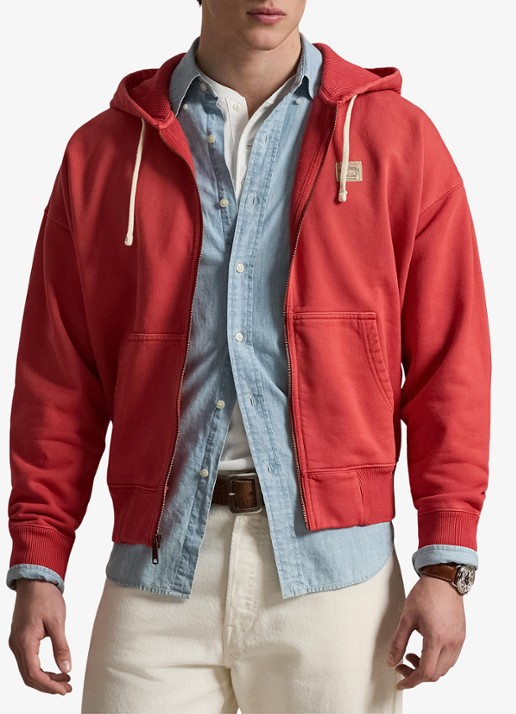 Ralph Lauren Sweatvest met capuchon en steekzakken