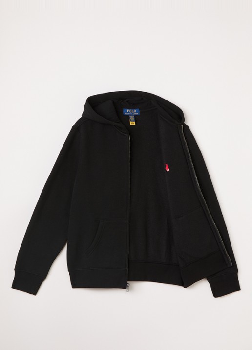 Ralph Lauren Sweatvest met logo - voorkant 3 zwart