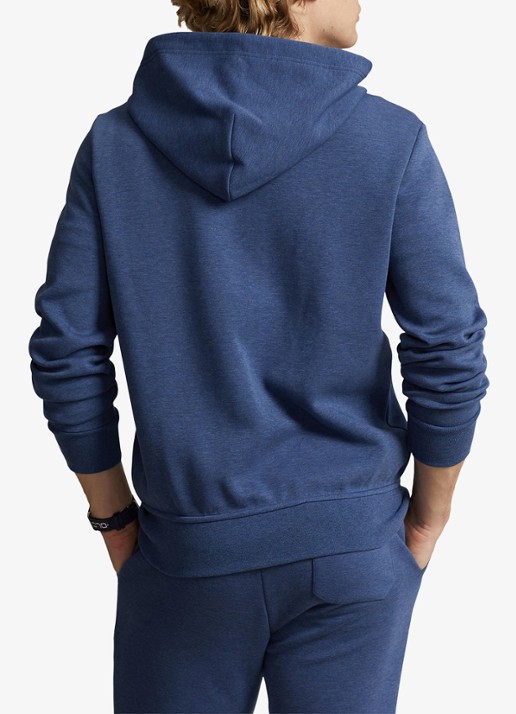 Ralph Lauren Sweatvest met steekzakken en logoborduring - achterkant 4 derby blue heather / blauw