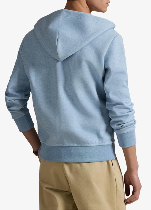 Ralph Lauren Sweatvest met steekzakken en logoborduring - achterkant modern blue heather / blauw