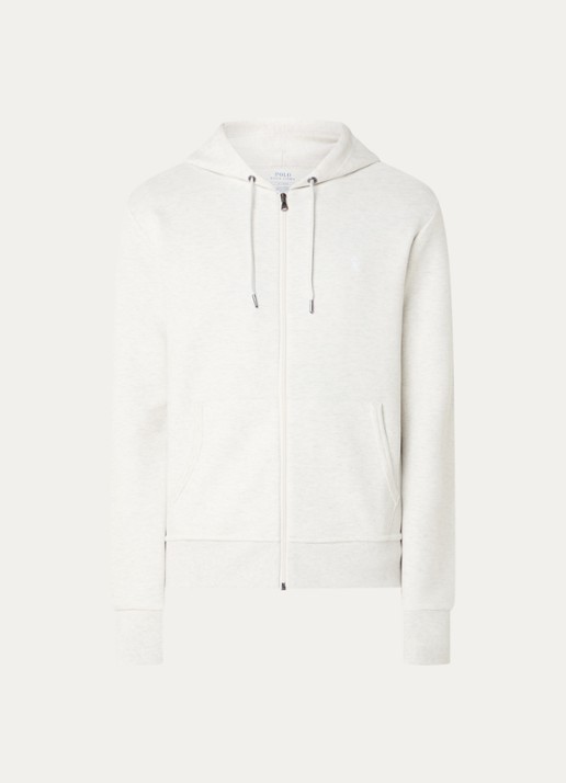 Ralph Lauren Sweatvest met steekzakken en logoborduring - voorkant 4 soho heather / grijs