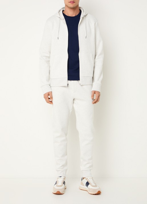 Ralph Lauren Sweatvest met steekzakken en logoborduring - voorkant 5 soho heather / grijs