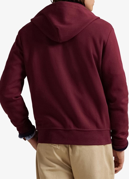 Ralph Lauren Sweatvest met steekzakken en logoborduring - achterkant 5 classic wine / wijnrood