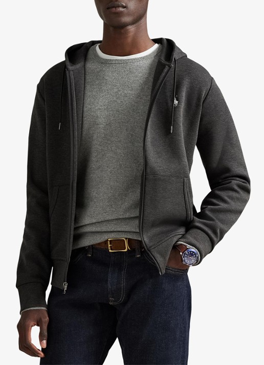 Ralph Lauren Sweatvest met steekzakken en logoborduring