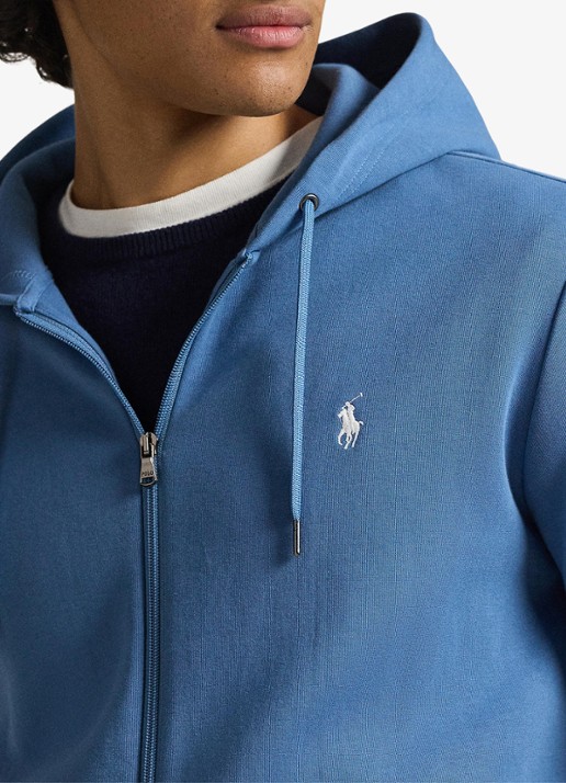 Ralph Lauren Sweatvest met steekzakken en logoborduring - detail 3 delta blue