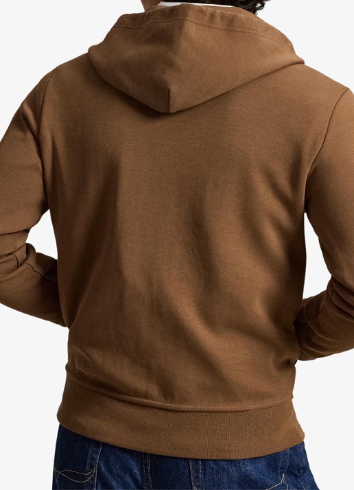 Ralph Lauren Sweatvest met steekzakken en logoborduring - achterkant 3 luggage brown / bruin
