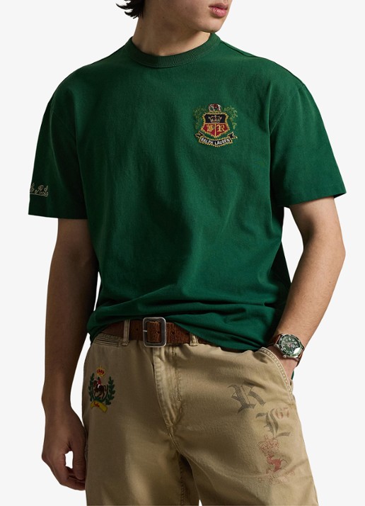 Ralph Lauren T-shirt met borduring en backprint