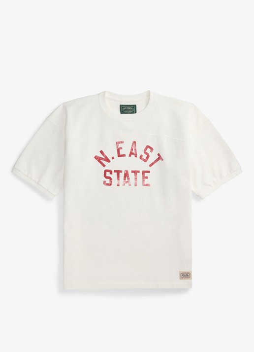 Ralph Lauren T-shirt met front- en backprint - voorkant ceramic white / wit