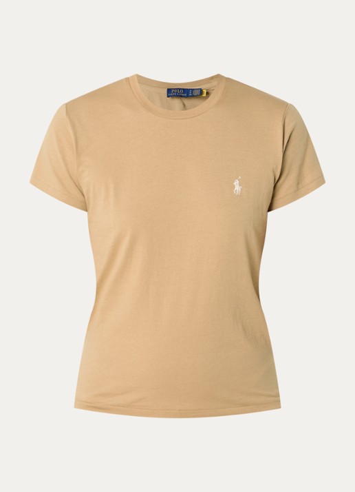 Ralph Lauren T-shirt met logo - voorkant camel