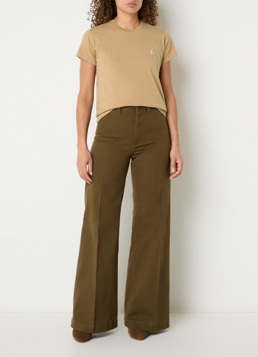 Ralph Lauren T-shirt met logo - voorkant 2 camel