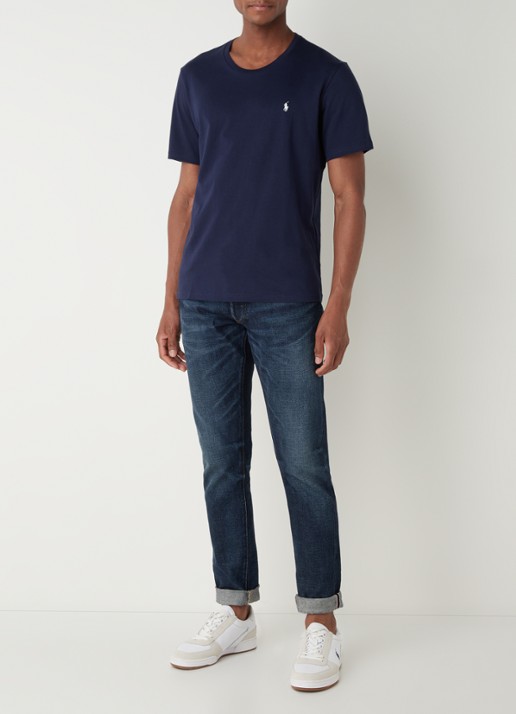 Ralph Lauren T-shirt met logo  - voorkant 3 donkerblauw