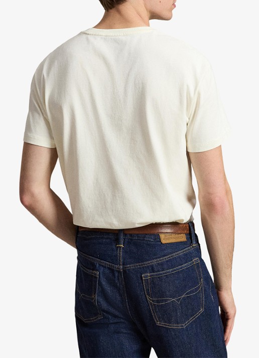 Ralph Lauren T-shirt met logo - achterkant 3 clubhouse cream / crème