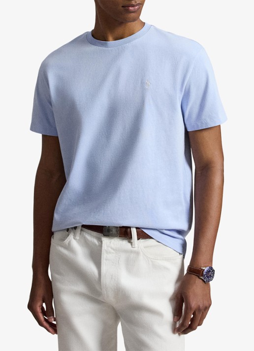 Ralph Lauren T-shirt met logo - voorkant 2 pebble blue / blauw