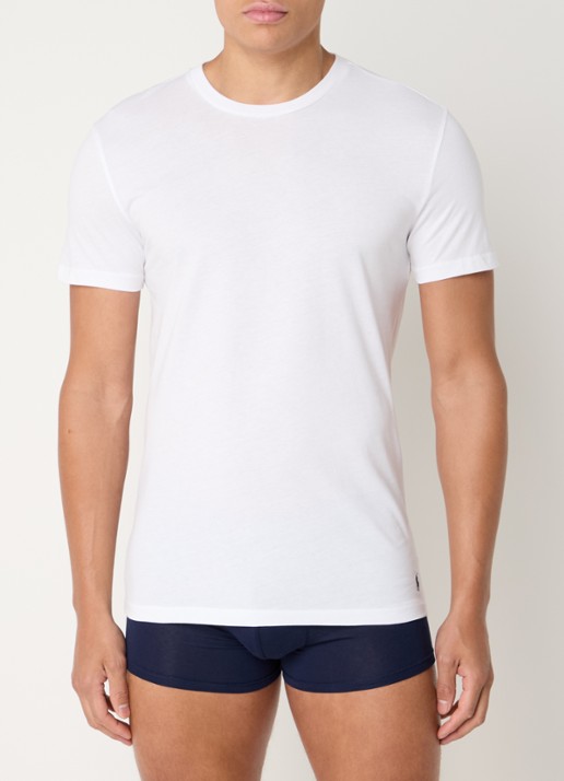 Ralph Lauren T-shirt met logoborduring in 3-pack