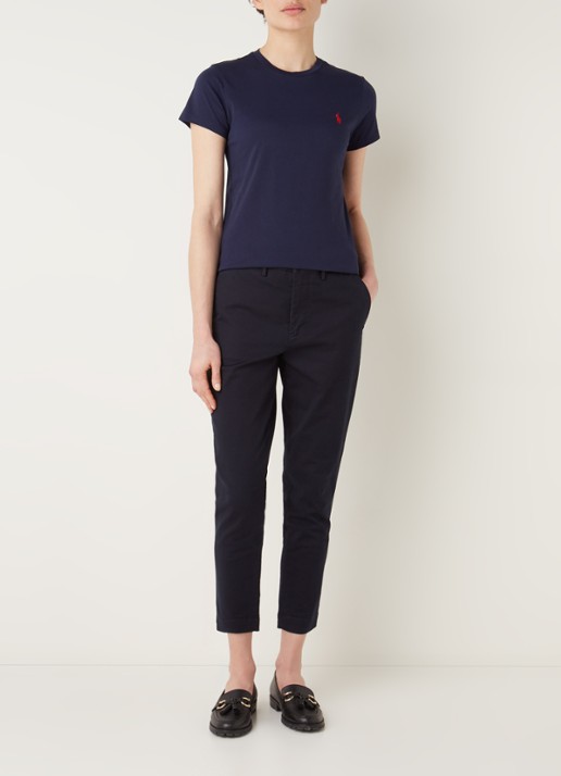 Ralph Lauren T-shirt met logoborduring - voorkant 4 donkerblauw