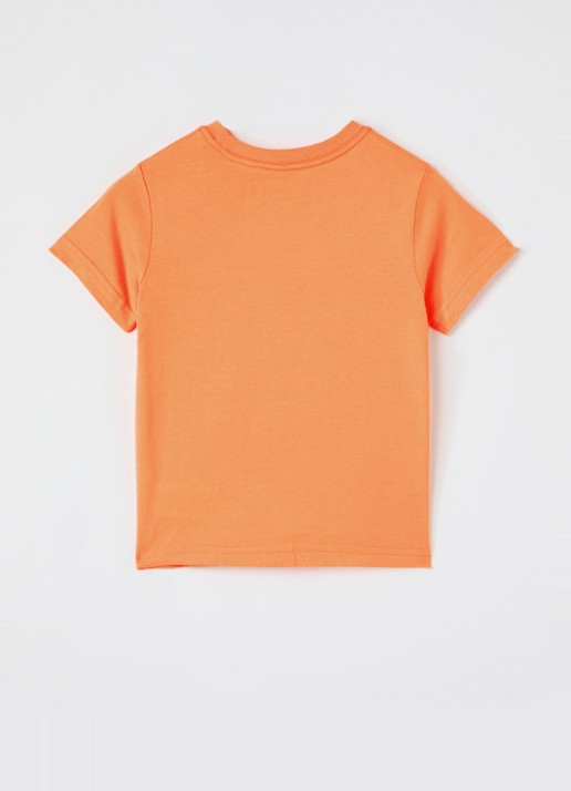 Ralph Lauren T-shirt met logoborduring - voorkant 2 oranje