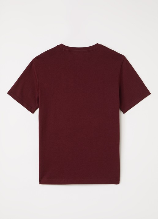 Ralph Lauren T-shirt met logoborduring - voorkant 2 bordeauxrood