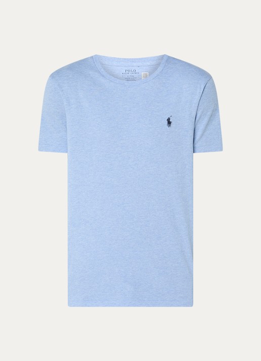 Ralph Lauren T-shirt met logoborduring - voorkant 2 isle heather/c7955