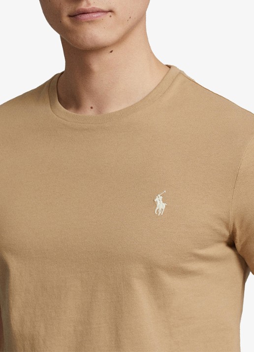 Ralph Lauren T-shirt met logoborduring - detail 5 cafe tan/c8176-3x17