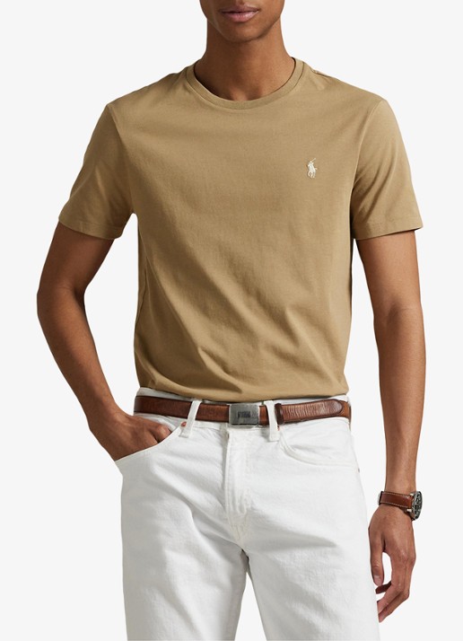Ralph Lauren T-shirt met logoborduring - detail 6 cafe tan/c8176-3x17