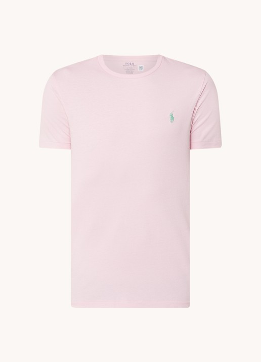Ralph Lauren T-shirt met logoborduring - voorkant 3 garden pink / roze
