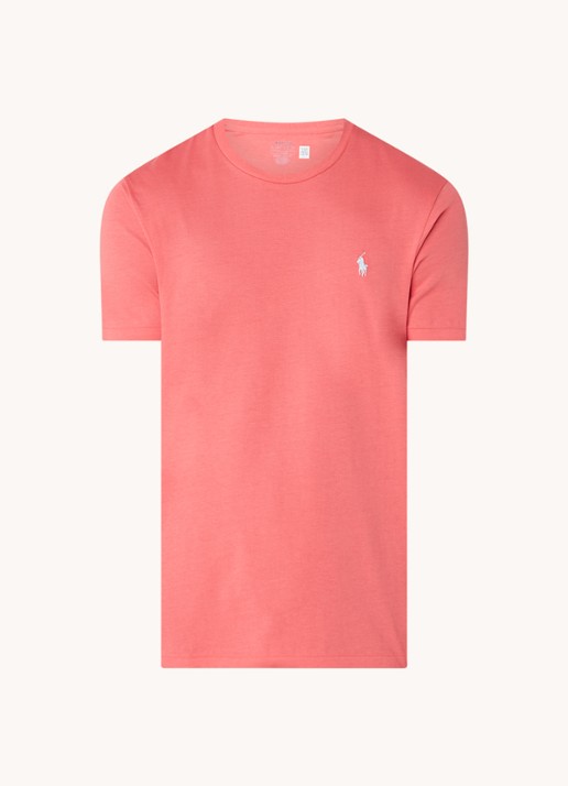 Ralph Lauren T-shirt met logoborduring - voorkant 2 pale red/c7194-40j0