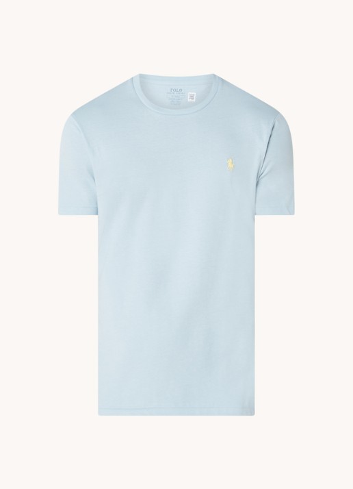 Ralph Lauren T-shirt met logoborduring - voorkant 3 alpine blue / lichtblauw