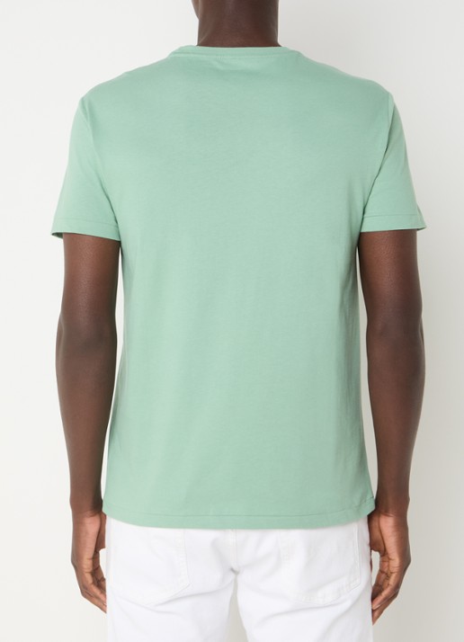 Ralph Lauren T-shirt met logoborduring - achterkant 4 faded mint / mint
