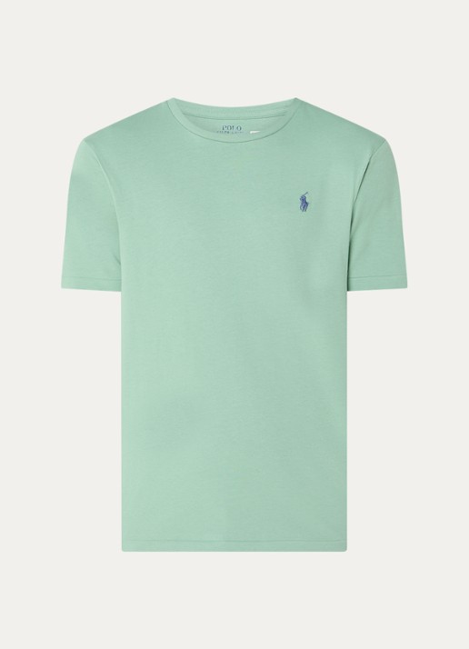 Ralph Lauren T-shirt met logoborduring - voorkant faded mint / mint
