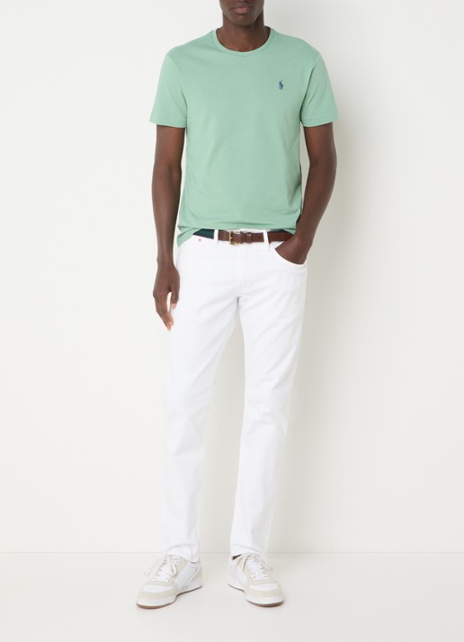 Ralph Lauren T-shirt met logoborduring - voorkant 2 faded mint / mint