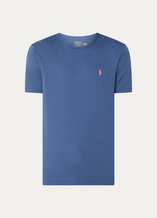 Ralph Lauren T-shirt met logoborduring - voorkant 2 clancy blue / indigo
